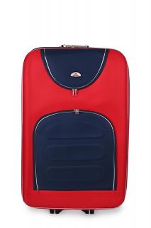 Ormi Piros-Kék Óriás Méretű Puha Falú Bőrönd