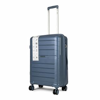 Ormi Világoskék Közepes Méretű Négykerekű Csendes Könnyű Bőrönd