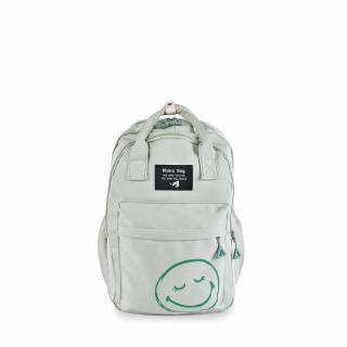 Smiley Mintás Olivazöld Unisex Hátizsák
