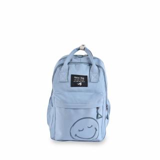 Smiley Mintás Világoskék Unisex Hátizsák