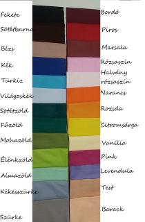 Gumis pamut lepedő 90x200cm színes (választható színek)
