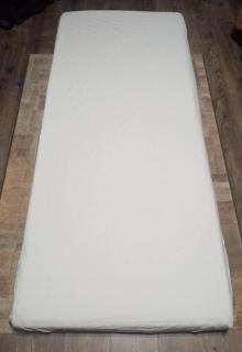 Gumis pamut lepedő fehér 90x200cm (bálás)