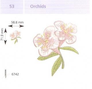 Orchidea hímzés