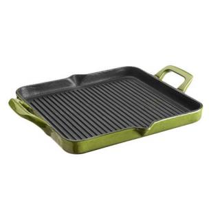 La Cuisine GREEN öntöttvas grillsütő 29×26 cm 2 fülű