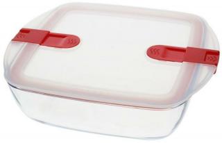 Pyrex COOKHEAT Szögletes sütőtál műanyagfedővel 25cm