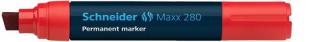 Alkoholos marker, 4-12 mm, vágott, SCHNEIDER "Maxx 280", piros