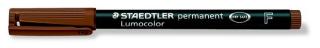 Alkoholos marker, OHP, 0,6 mm, STAEDTLER "Lumocolor® 318 F", barna