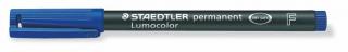 Alkoholos marker, OHP, 0,6 mm, STAEDTLER "Lumocolor® 318 F", kék