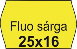 Árazószalag, 25x16 FLUO citrom (10 tek)