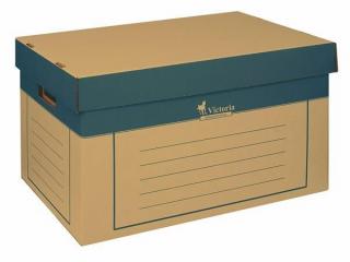 Archiválókonténer, 320x460x270 mm, karton, VICTORIA OFFICE, natúr (2 db)