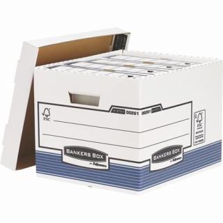 Archiválókonténer, karton, standard, "BANKERS BOX® SYSTEM by FELLOWES®", kék (10 db)