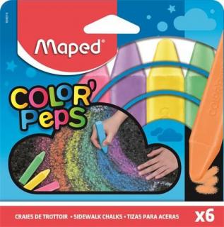 Aszfaltkréta, MAPED "Color`Peps", 6 különbözõ szín (6 db)