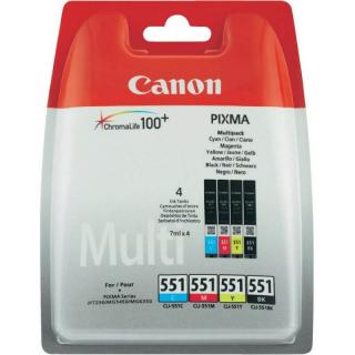 Canon CLI-551 eredeti patron csomag (fotó fekete, cyan, magenta, sárga)