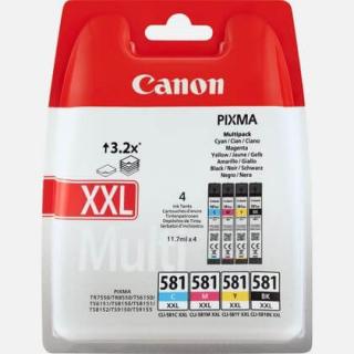 Canon CLI-581XXL eredeti patron csomag (fotó fekete, cyan, magenta, sárga)