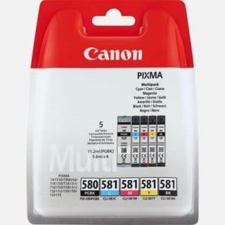 Canon PGI-580, CLI-581 eredeti patron csomag (fekete, fotó fekete, cyan, magenta, sárga)