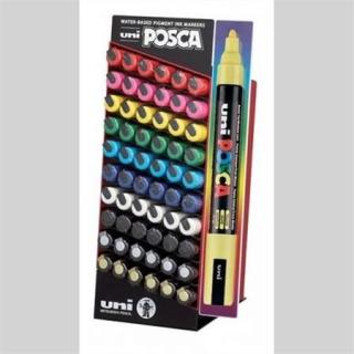 Dekormarker display, 60 db, 1,8-2,5 mm, UNI "Posca PC-5M", 10 különbözõ szín (60 db)