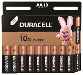 Elem, AA ceruza, 18 db, DURACELL "Basic" (18 db)