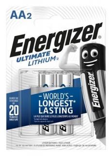 Elem, AA ceruza, 2 db, Lítium, ENERGIZER "Ultimate Lithium" (2 db)