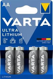 Elem, AA ceruza, 4 db, lítium, VARTA "Ultra Lithium" (4 db)