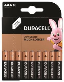 Elem, AAA mikro, 18 db, DURACELL "Basic" (18 db)