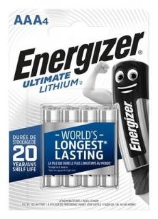 Elem, AAA mikro, 4 db, Lítium, ENERGIZER "Ultimate Lithium" (4 db)