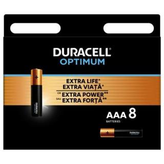 Elem, AAA mikro, 8 db, DURACELL "Optimum" (8 db)