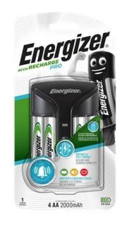 Elemtöltõ, AA ceruza/AAA mikro, 4x2000 mAh AA (elõtöltött), kijelzõvel, ENERGIZER "Pro" (4 db)