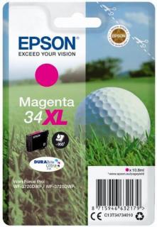 Epson 34XL nagy kapacitású magenta piros eredeti patron T3473