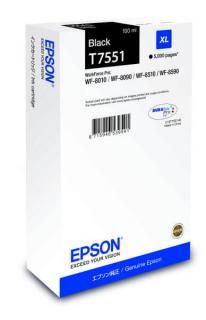 Epson T7551 XL extra nagy kapacitású fekete eredeti patron | WF-8010 | WF-8090 | WF-8510 | WF-8590 |