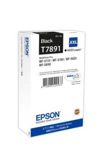 Epson T7891 XXL extra nagy kapacitású fekete eredeti patron | WF-5110 | WF-5190 | WF-5620 | WF-5690 |