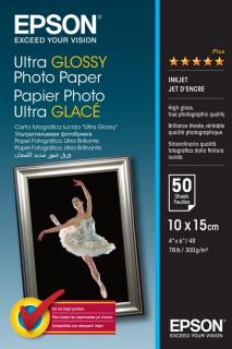 Epson ultra fényes fotópapír (10x15, 50 lap, 300g)