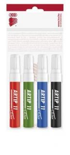 Flipchart marker készlet, 1-3 mm, kúpos, ICO "Artip 11", 4 különbözõ szín (4 db)