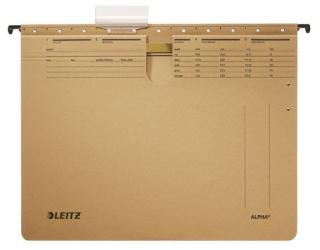 Függõmappa, gyorsfûzõs, karton, A4, LEITZ "Alpha", natúr (25 db)