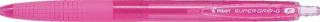 Golyóstoll, 0,22 mm, nyomógombos, PILOT "Super Grip G", rózsaszín