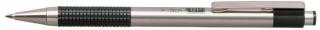 Golyóstoll, 0,24 mm, nyomógombos, rozsdamentes acél, zöld tolltest, ZEBRA "F-301", kék