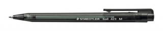 Golyóstoll, 0,5 mm, nyomógombos, STAEDTLER "Ball 423 M", fekete