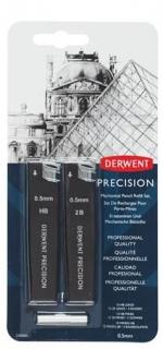 Grafitbél szett, 0,5 mm, HB, 2B, DERWENT "Precision" (33 db)