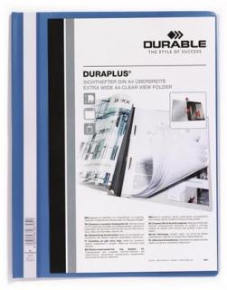 Gyorsfûzõ, A4, széles, panorámás, DURABLE "DURAPLUS®", kék