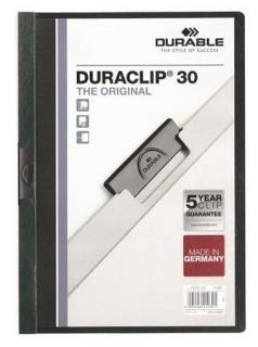 Gyorsfûzõ, klipes, A4, DURABLE "DURACLIP® 30", sötétzöld