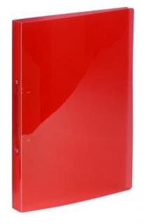 Gyûrûs könyv, 2 gyûrû, 20 mm, A4, PP, VIQUEL "Propyglass", piros