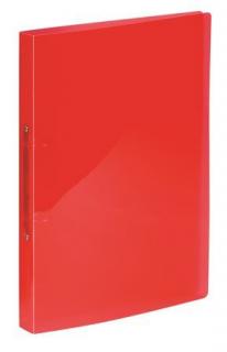 Gyûrûs könyv, 2 gyûrû, 25 mm, A4, PP, VIQUEL "Propyglass", piros