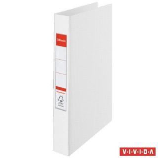 Gyûrûs könyv, 2 gyûrû, 42 mm, A4, PP, ESSELTE "Standard", Vivida fehér