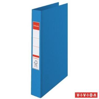 Gyûrûs könyv, 2 gyûrû, 42 mm, A4, PP, ESSELTE "Standard", Vivida kék