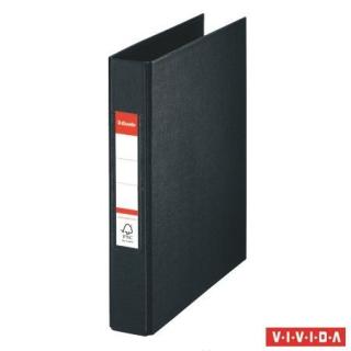 Gyûrûs könyv, 2 gyûrû, 42 mm, A5, PP, ESSELTE "Standard", Vivida fekete
