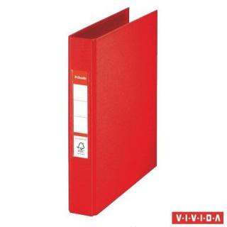Gyûrûs könyv, 2 gyûrû, 42 mm, A5, PP, ESSELTE "Standard", Vivida piros