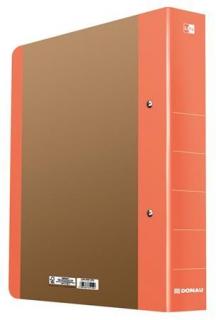 Gyûrûs könyv, 2 gyûrû, D alakú, 50 mm, A4, karton, DONAU "Life", neon narancssárga