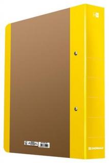 Gyûrûs könyv, 2 gyûrû, D alakú, 50 mm, A4, karton, DONAU "Life", neon sárga