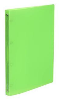 Gyûrûs könyv, 4 gyûrû, 25 mm, A4, PP, VIQUEL "Propyglass", zöld