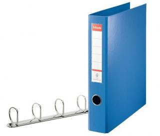 Gyûrûs könyv, 4 gyûrû, D alakú, 60 mm, A4 maxi, PP, ESSELTE "Jumbo Vivida", kék
