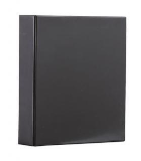Gyûrûs könyv, panorámás, 4 gyûrû, 80 mm, A4, PVC, PANTA PLAST, fekete